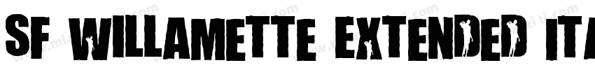 SF Willamette Extended Italic字体转换